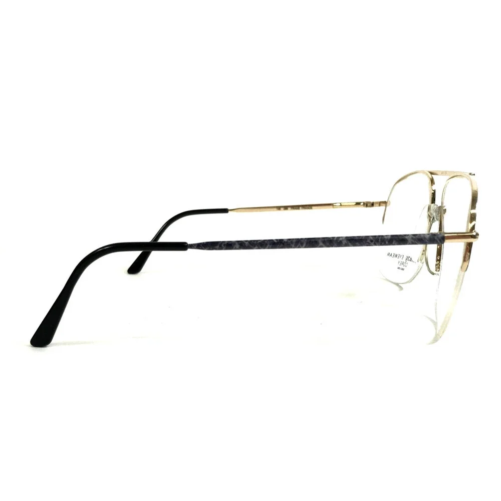 Vintage Tiffany Eyeglasses Frames COREY 096 Blue Marble Gold Aviators 50-20-145